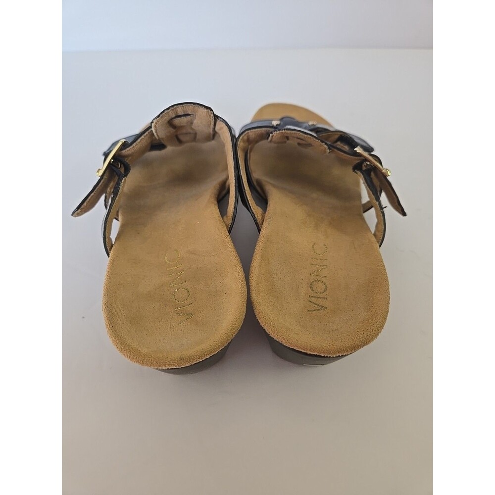 Vionic Women's 381 Park Radia Navy Blue Cork Wedge Sandals Shoes Size 6 M EUC - Picture 9 of 15